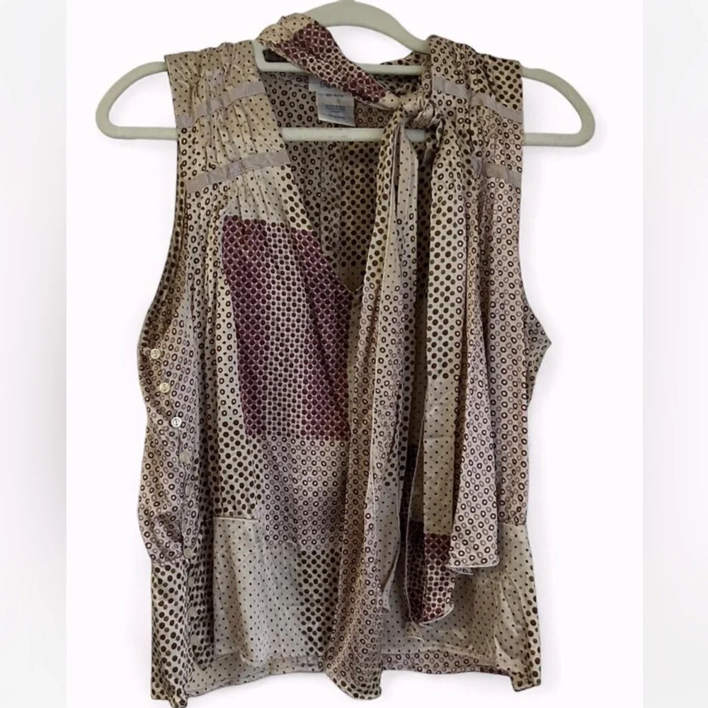 Vintage Tie Neck Blouse - Picture 2 of 3